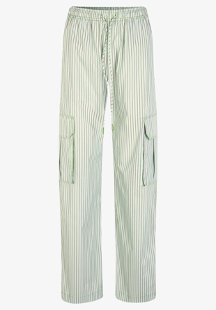 Stine Goya - Fatuna Pants Poplin Green Stripes